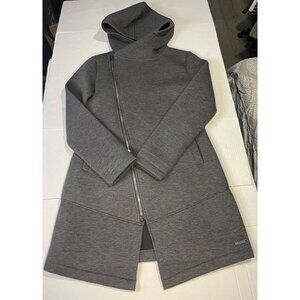 Betsey Johnson Performance Asymmetrical Hooded Longline Jacket Full Zip Sz XS